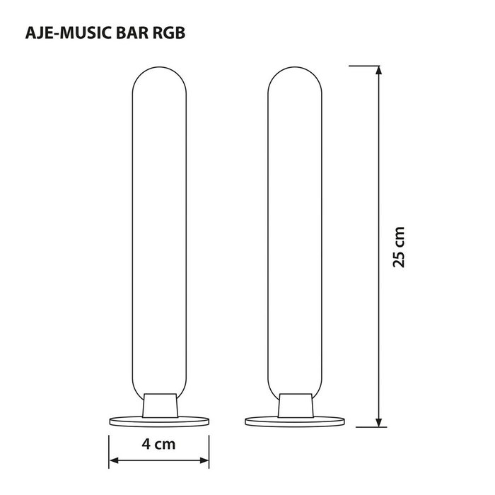 Activejet aje-music bar rgb lÁmpara de mesa 5 w negro, multicolor