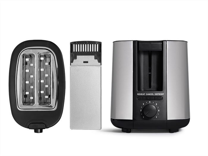 Argon Tostadora Doble Acero Negro Mate 750W 26.5x17.2x15.2 cm (Set de 6)