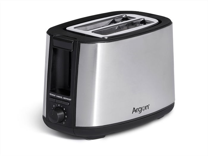 Argon Tostadora Doble Acero Negro Mate 750W 26.5x17.2x15.2 cm (Set de 6)