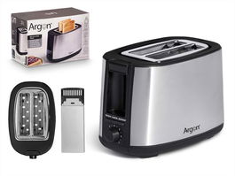 Argon Tostadora Doble Acero Negro Mate 750W 26.5x17.2x15.2 cm (Set de 6)