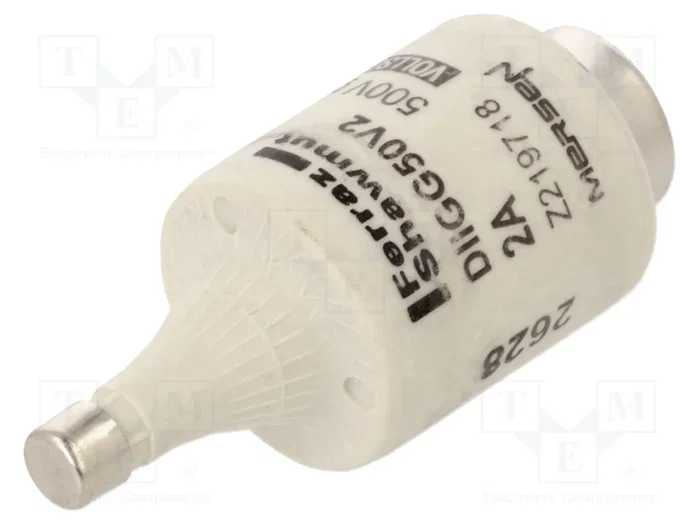 MERSEN Fusible de cartucho DII gG 2A 500VAC/500VDC MERSEN Fusible de cartucho DII gG 2A 500VAC/500VDC