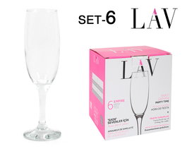 Lav Set 6 Copas Cava 220 cc Empire (4 Cajas)
