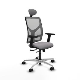 PIQUERAS Y CRESPO Silla de oficina Motilla Gris con mecanismo Sincro/Traslack