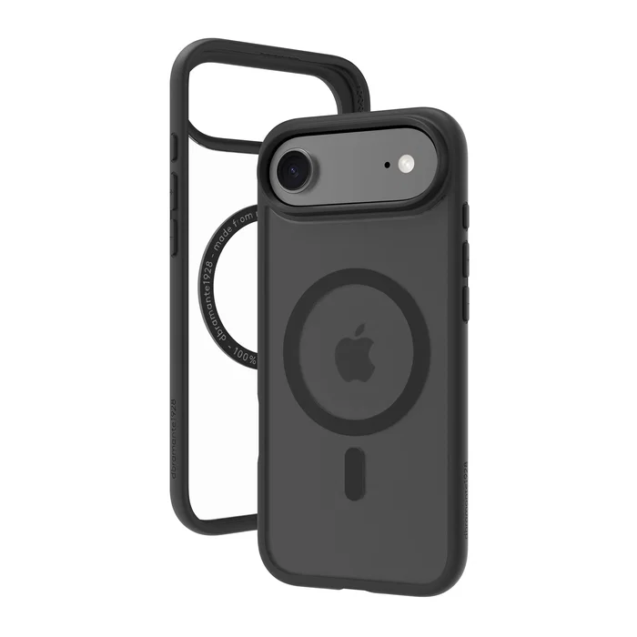 Apple Funda para iPhone 17 Air Grenen MS Negro - Carcasa de plástico reciclado 100%, resistente a golpes, compatible con carga inalámbrica