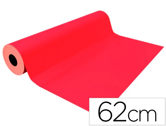 Basika Papel de Regalo Metalizado Rojo Bobina 62 cm x 80 m