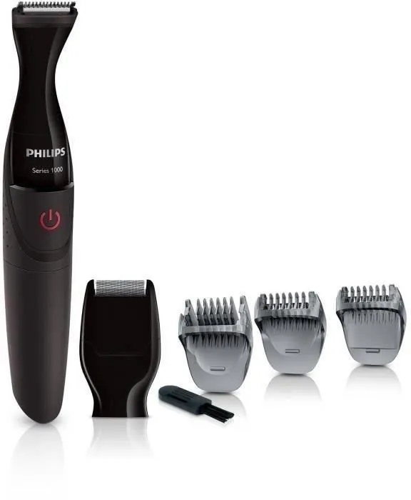 Philips MG1100/16 Recortadora de Precisión, Barba y Mini Afeitadora con 3 Peines, con Pilas