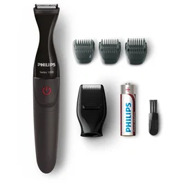 Philips Multigroom Series 1000 MG1100/16 Perfilador de barba Negro, Rojo