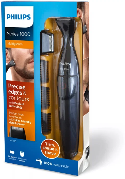 Philips Multigroom Series 1000 MG1100/16 Perfilador de barba Negro, Rojo Philips Multigroom Series 1000 MG1100/16 Perfilador de barba Negro, Rojo