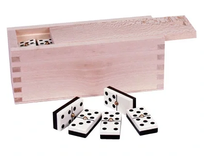 Blanca Domino profesional en caja de madera, fichas de 21 x 42 mm, juegos de mesa Blanca Domino profesional en caja de madera, fichas de 21 x 42 mm, juegos de mesa