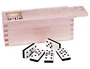Blanca Domino profesional en caja de madera, fichas de 21 x 42 mm, juegos de mesa