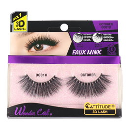 Ebin New York Wonder Cat Lash October Pestañas Postizas 3D Chloe Wild Cat