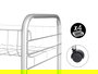 Kinvara Verdulero 4 Pisos Metálico con Ruedas Plata 26.5 x 8.5 x 82 cm (Set de 4)
