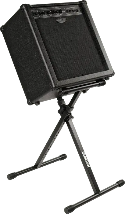 QUIKLOK Soporte Universal Ms237 Formato "X" para Amplificador, Monitores, Teclado (Extensible y Ajustable)
