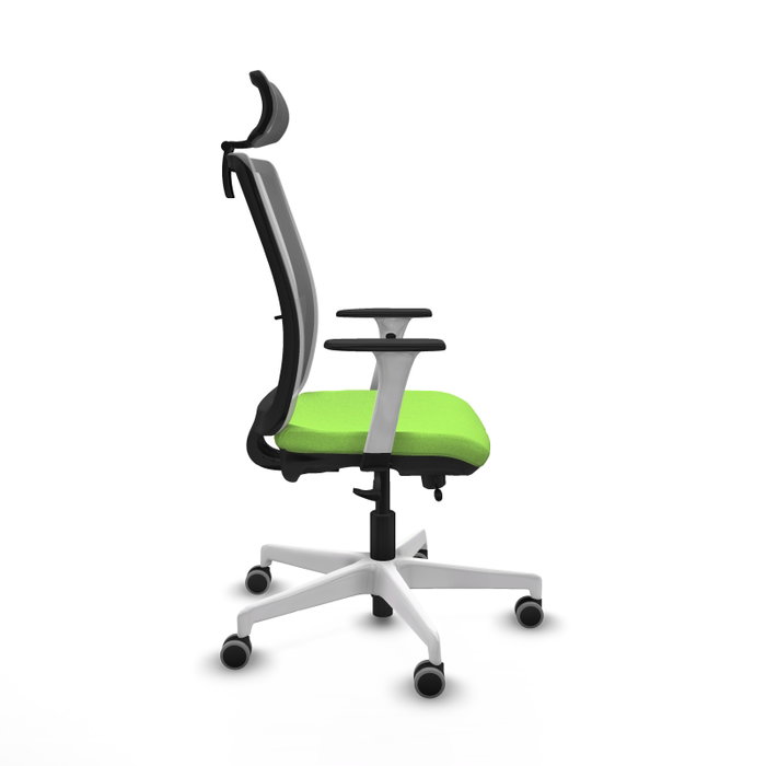 PIQUERAS Y CRESPO Silla de oficina Haches con mecanismo Sincro/Traslack, Gris y Pistacho