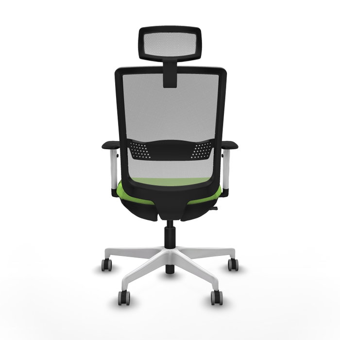 PIQUERAS Y CRESPO Silla de oficina Haches con mecanismo Sincro/Traslack, Gris y Pistacho
