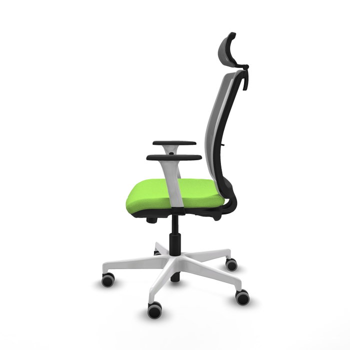 PIQUERAS Y CRESPO Silla de oficina Haches con mecanismo Sincro/Traslack, Gris y Pistacho