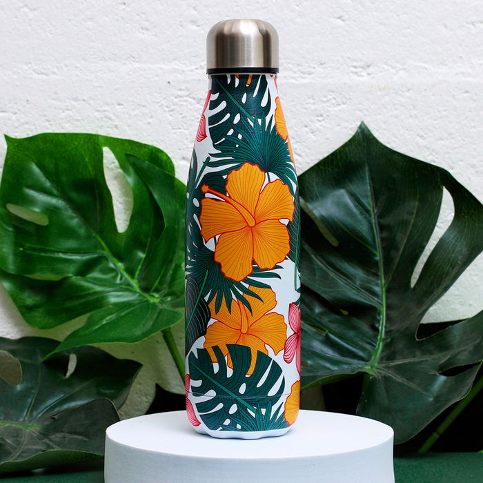 Cook Concept Termo Botella 500 Ml Tropical Mantiene Frío 18h Caliente 6h Acero Inoxidable Reutilizable