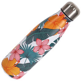 Cook Concept Termo Botella 500 Ml Tropical Mantiene Frío 18h Caliente 6h Acero Inoxidable Reutilizable