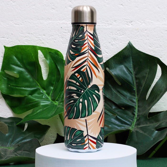 Cook Concept Termo Botella 500 Ml Tropical Mantiene Frío 18h Caliente 6h Acero Inoxidable Reutilizable