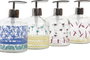 DKD Home Decor Dosificador de Cristal y ABS 350ml Surtido de 4 unidades