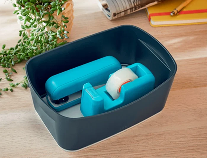 LEITZ Portarrollos Cosy Azul con Cinta de 33m