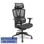 FORÖL Silla de oficina Pro537 con mecanismo Sincro/Traslack y brazos 3D, Negro