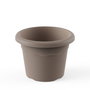 Plastiken Maceta Redonda de Plástico Color Taupe Ø26 cm - 26 x 26 x 50 cm