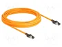 DeLOCK Cable de red Cat.6a S/FTP 7,5 m Naranja con función Self Tracing