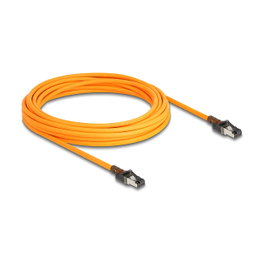 DeLOCK Cable de red RJ45 con función de buscador de puertos USB Type-C™ Cat.6A S/FTP 7,5 m naranja