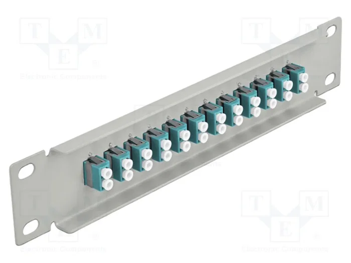 DeLOCK Panel de conexión de fibra óptica 10″ 12 puertos LC Duplex DeLOCK Panel de conexión de fibra óptica 10″ 12 puertos LC Duplex