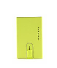 Empire, Tarjetero de cuero, Sistema deslizante cuadrado, PP4825EMR-3, Verde, Para hombres