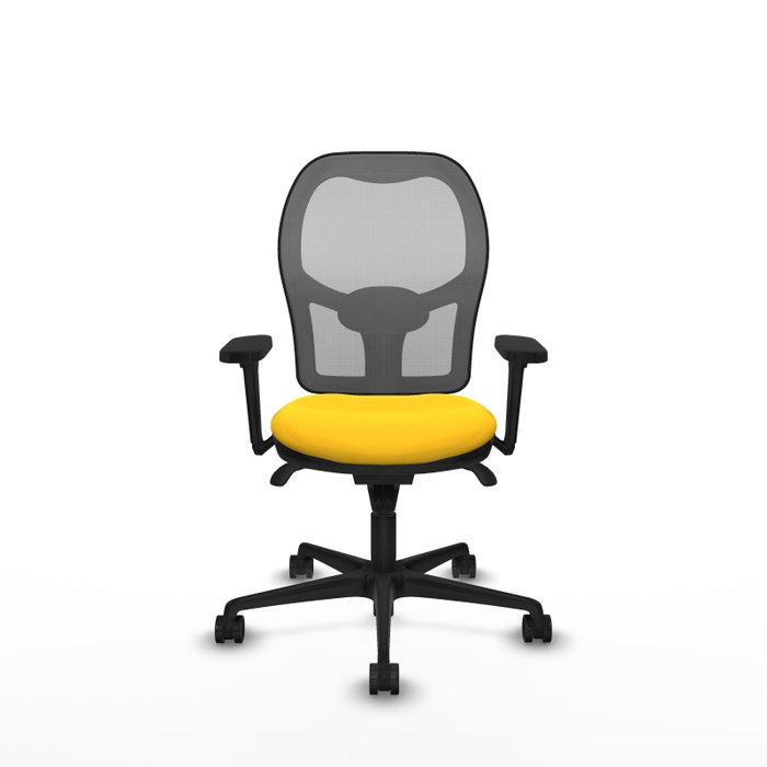 PIQUERAS Y CRESPO Silla de oficina Jorquera con mecanismo Sincro, Amarillo y Gris