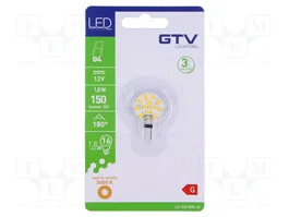 GTV Poland Lámpara LED G4 Blanco Caliente 12VDC