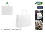 Algon Set de 3 Bolsas de Papel Blancas 32 cm x 20 cm x 26 cm (24 Unidades)