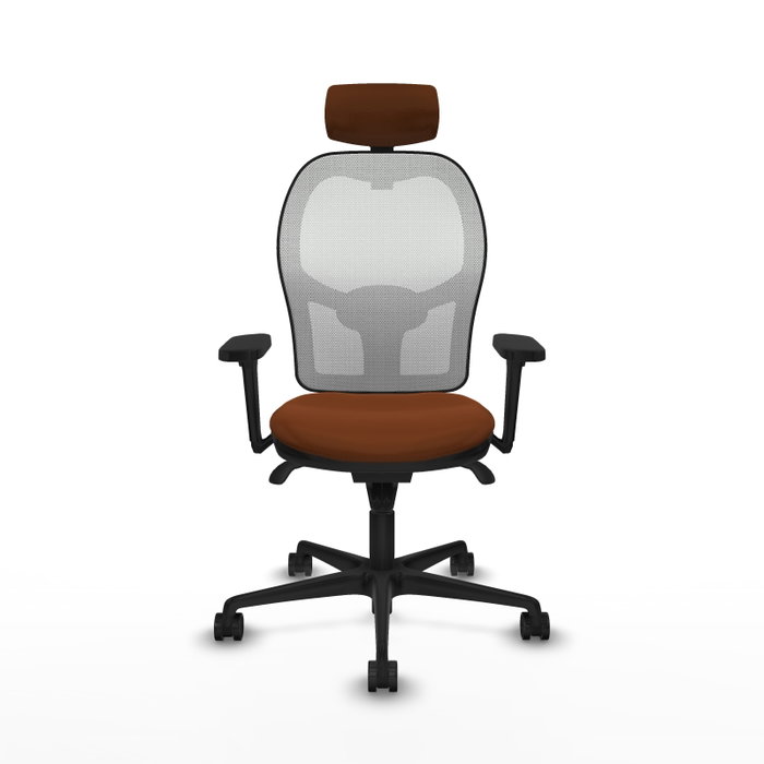 PIQUERAS Y CRESPO Silla de oficina Jorquera con mecanismo Sincro, Marrón y Blanco PIQUERAS Y CRESPO Silla de oficina Jorquera con mecanismo Sincro, Marrón y Blanco