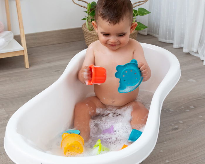 KioKids Cubos Apilables Para El Baño 8 Piezas +12 Meses Juguete Resistente Multicolor