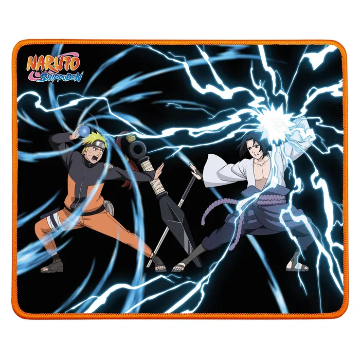 Konix Alfombrilla de Ratón para Gaming Naruto, Multicolor con Imagen, Microfibra y Nylon, Base Antiderrapante, Bordes Rematados, 320 x 270 mm