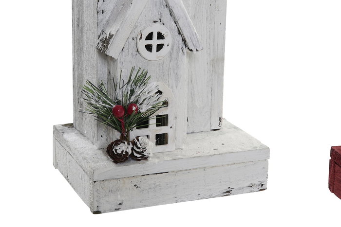 DKD Home Decor Casa Navidad Tradicional 4 Unidades Led Madera Rojo Blanco 12 x 40 x 15 cm DKD Home Decor Casa Navidad Tradicional 4 Unidades Led Madera Rojo Blanco 12 x 40 x 15 cm