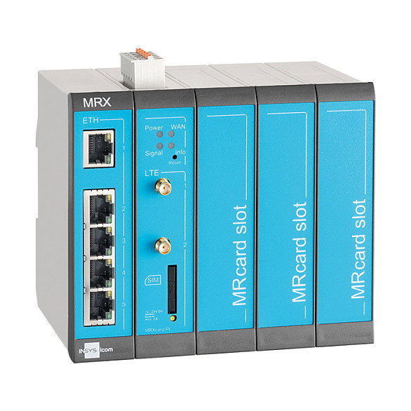INSYS icom MRX5 LTE Router con Switch de 5 Puertos y VPN INSYS icom MRX5 LTE Router con Switch de 5 Puertos y VPN