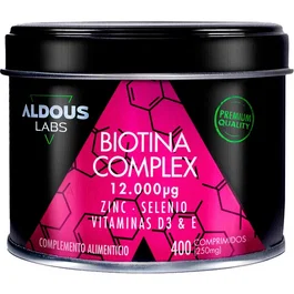 ALDOUS BIO Biotina con Zinc, Selenio, Vitamina D3 y Vitamina E 400 Comp