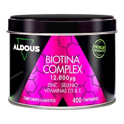 ALDOUS BIO Biotina con Zinc, Selenio, Vitamina D3 y Vitamina E 400 Comp ALDOUS BIO Biotina con Zinc, Selenio, Vitamina D3 y Vitamina E 400 Comp