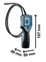 Bosch GIC 120 Cámara de Inspección Inalámbrica Compacta con Vista de Brújula, Cable 120 cm, Ø 8.5 mm, LED, Incluye Gancho, Imán y Espejo