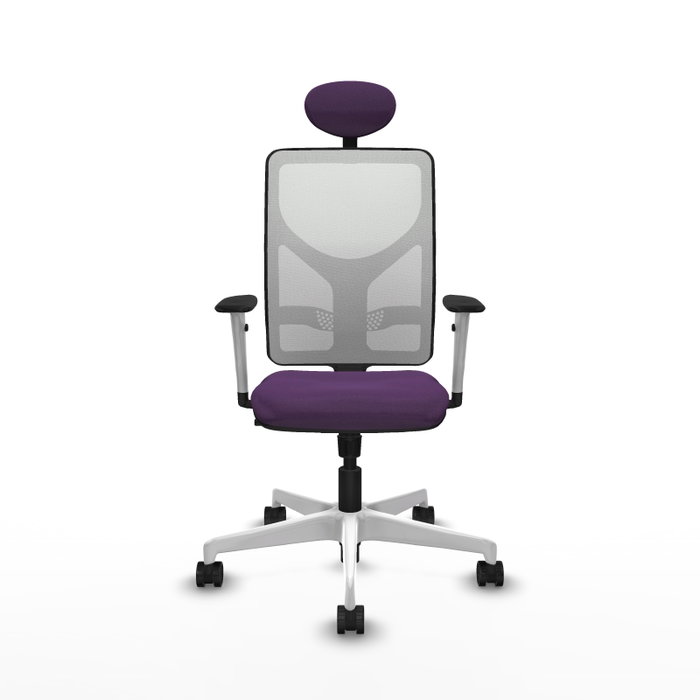 PIQUERAS Y CRESPO Silla de oficina Motilla con mecanismo Sincro, Morada y Blanca
