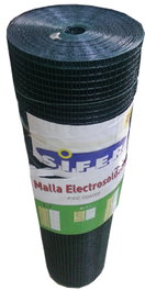 SIFER Malla Electrosoldada Plastificada Verde 13x13x1.0 mm 10 m
