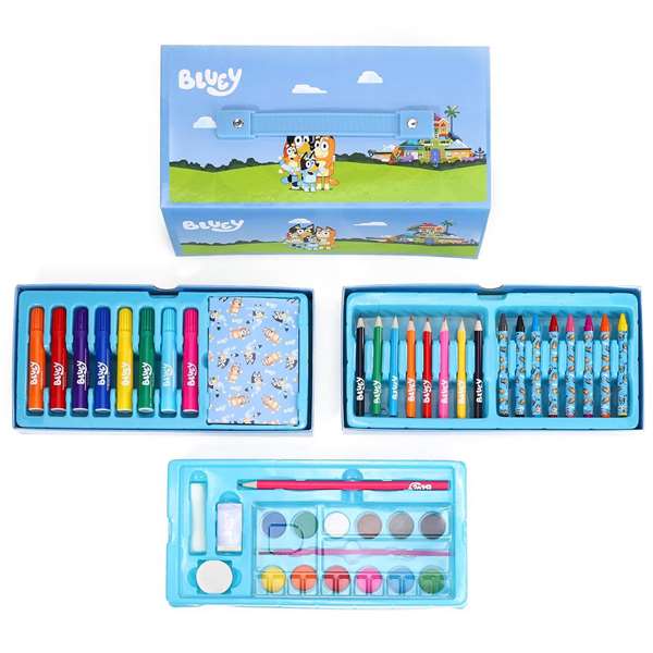 Cerdá Set Papelería Coloreable Maletín Bluey
