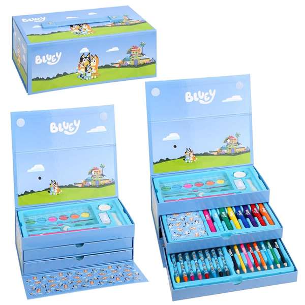 Cerdá Set Papelería Coloreable Maletín Bluey
