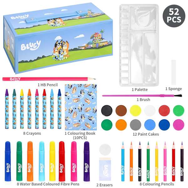Cerdá Set Papelería Coloreable Maletín Bluey