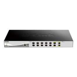 D-Link Conmutador Switch Dxs 1210-12Sc 12 Puertos 10GbE, 10x SFP+, 2x Combo SFP+/RJ-45, Gestión Web, Rack/Escritorio, 240 Gbps