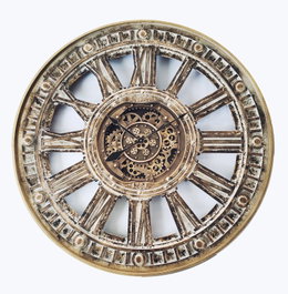 DKD Home Decor Reloj de Pared de Hierro Dorado 117x9,5x117 cm