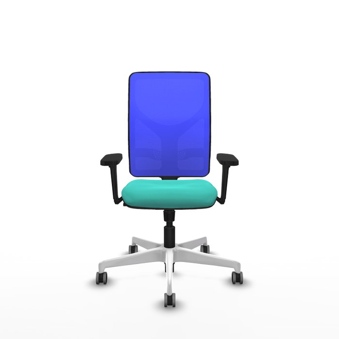 PIQUERAS Y CRESPO Silla de oficina Motilla con mecanismo Sincro, Turquesa y Azul